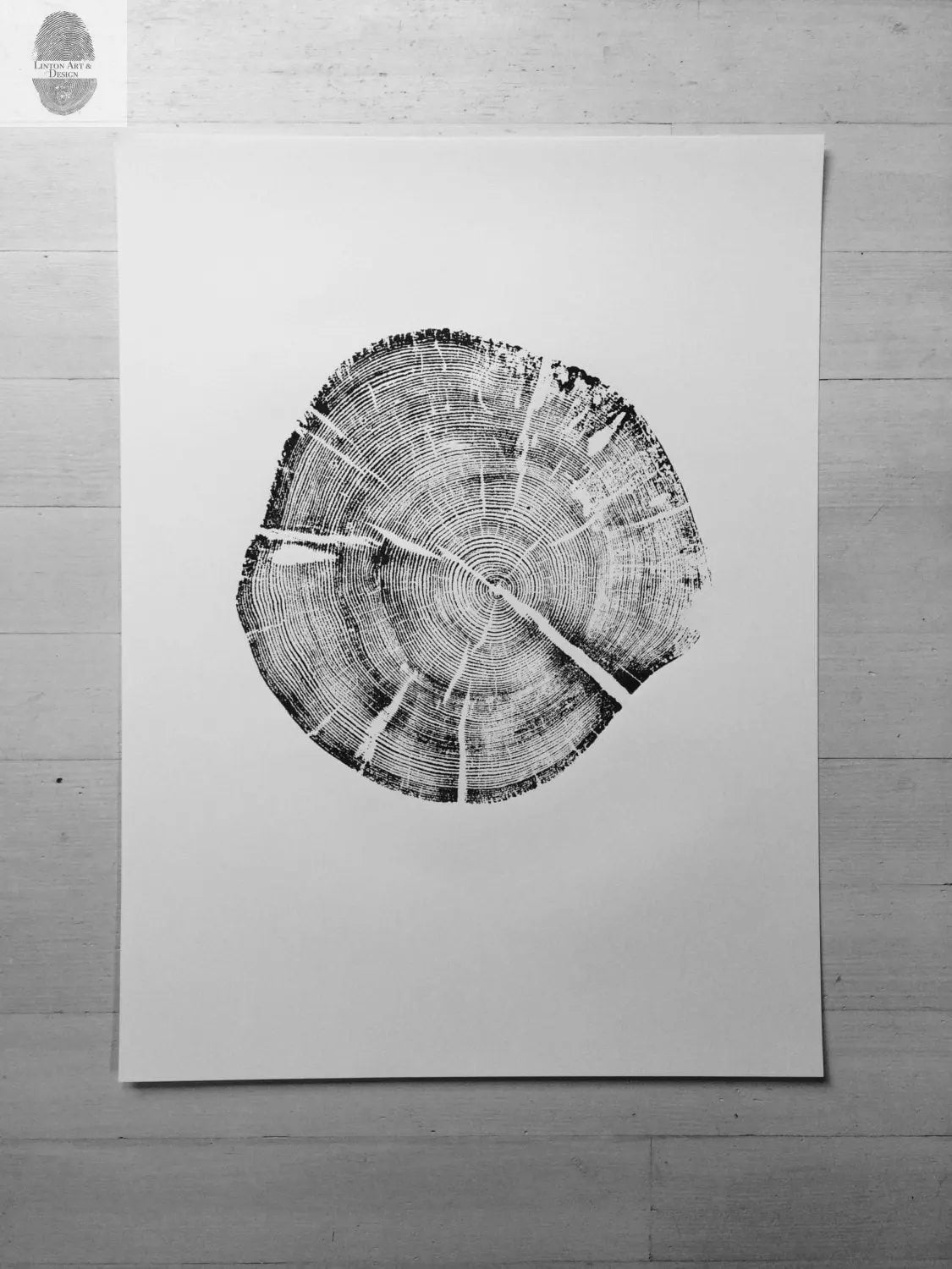 Grand Tetons, Alaska Art, Wyoming Art, Idaho Art, Tree Ring Art, Woodcut print, Biology Gifts, tree ring prints - 18x24 each print lintonart