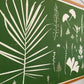 Hand Pressed Botanical Collage Monoprint on Green - Giclee Print lintonart