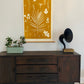 Hand Pressed Botanical Collage Monoprint on Yellow Gold - giclee print