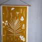 Hand Pressed Botanical Collage Monoprint on Yellow Gold - giclee print