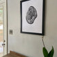 Hawaii Mango Tree, Tree ring print from Hawaii, Tree stump art, 18x24 inch woodcut, handmade by Erik Linton lintonart