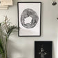 Iowa State, oak Tree, Lumber, Wood Wall Art, Woodcut print, Signed original lintonart