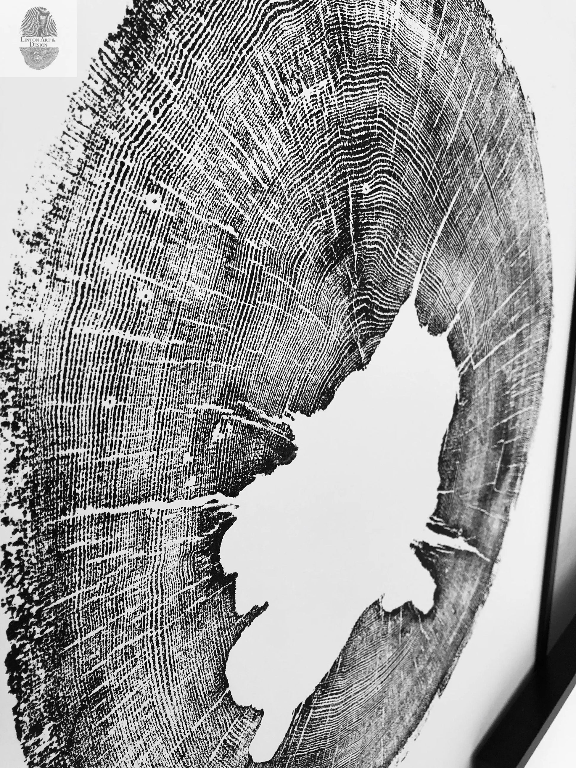 Iowa State, oak Tree, Lumber, Wood Wall Art, Woodcut print, Signed original lintonart