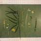 Wildflower Collage Hand Pressed Botanical Monoprint on Dark Green - Original 18x24 inches