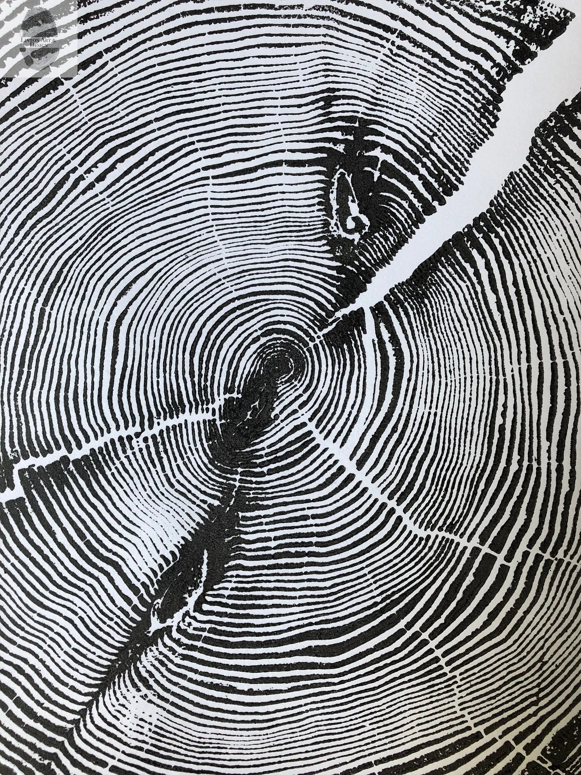 Lake Superior, Lumber, Wood Wall art, Woodcut print, Wood Burning art, Biology Gifts, Michigan Print, Tree of Life, 1 year anniversary, lintonart