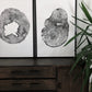 Lumber, Wood Wall Art, Woodcut print, Biology Gifts, Forestry, Tree blocks, Iowa Print, Seattle Print, Signed original 24x36 lintonart