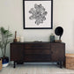 Maine Art, New England Art, York Maine, Downeast Maine, Tree ring Print, Woodcut Print lintonart