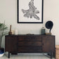 New York, Adirondack Mountains, Woodcut Print, Natural Wood Slices, Huge Wall Art, 36x36 inches lintonart