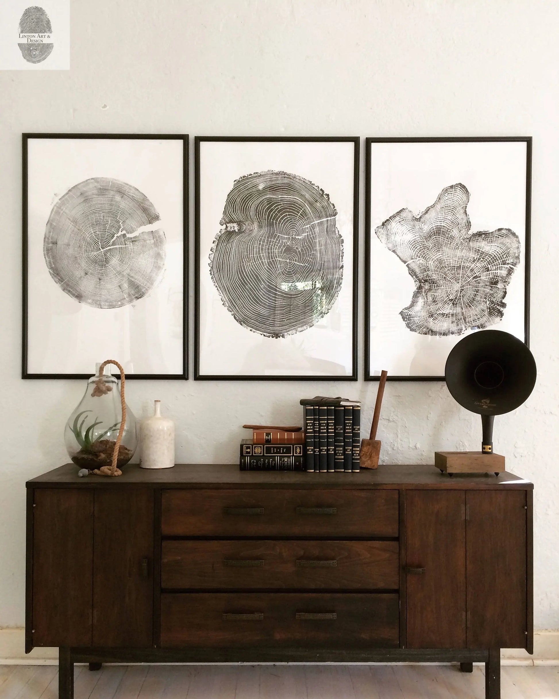 Ohio State, Ash Tree, Tree ring print, woodcut print, Lumber, Live edge, Biology Gifts, Arborist, Signed Original - 24x36 print lintonart