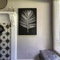 Palm Leaf Hand Pressed Monoprint on Black I - 24x36 giclee print lintonart