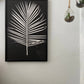 Palm Leaf Hand Pressed Monoprint on Black I - 24x36 giclee print lintonart