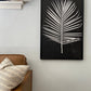 Palm Leaf Hand Pressed Monoprint on Black I - 24x36 giclee print lintonart