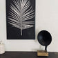 Palm Leaf Hand Pressed Monoprint on Black I - 24x36 giclee print lintonart
