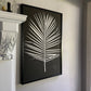 Palm Leaf Hand Pressed Monoprint on Black I - 24x36 giclee print lintonart