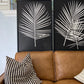 Palm Leaf Hand Pressed Monoprint on Black I - 24x36 giclee print lintonart