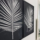 Palm Leaf Hand Pressed Monoprint on Black I - 24x36 giclee print lintonart