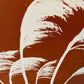 Pampas Grass Hand Pressed Botanical Monoprint on Burnt Umber - giclee print lintonart