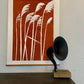 Pampas Grass Hand Pressed Botanical Monoprint on Burnt Umber - giclee print lintonart
