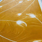 Peacock Feather Collage Monoprint in Yellow Gold - giclee print lintonart