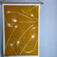 Peacock Feather Collage Monoprint in Yellow Gold - giclee print lintonart