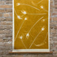 Peacock Feather Collage Monoprint in Yellow Gold - giclee print lintonart