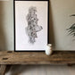 Redwood Burl, Tree Ring Print, Woodcut print, Tree of Life, , 24x36 print, Signed original Print lintonart