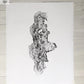 Redwood Burl, Tree Ring Print, Woodcut print, Tree of Life, , 24x36 print, Signed original Print lintonart