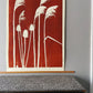 Thistle and Pampas Grass Hand Pressed Monoprint - Giclee Print lintonart
