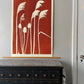 Thistle and Pampas Grass Hand Pressed Monoprint - Giclee Print lintonart