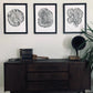 Three Panel Wall Art, Tree Blocks, Woodcut print, Tree hugger gift, Signed Original 18x24 inches lintonart