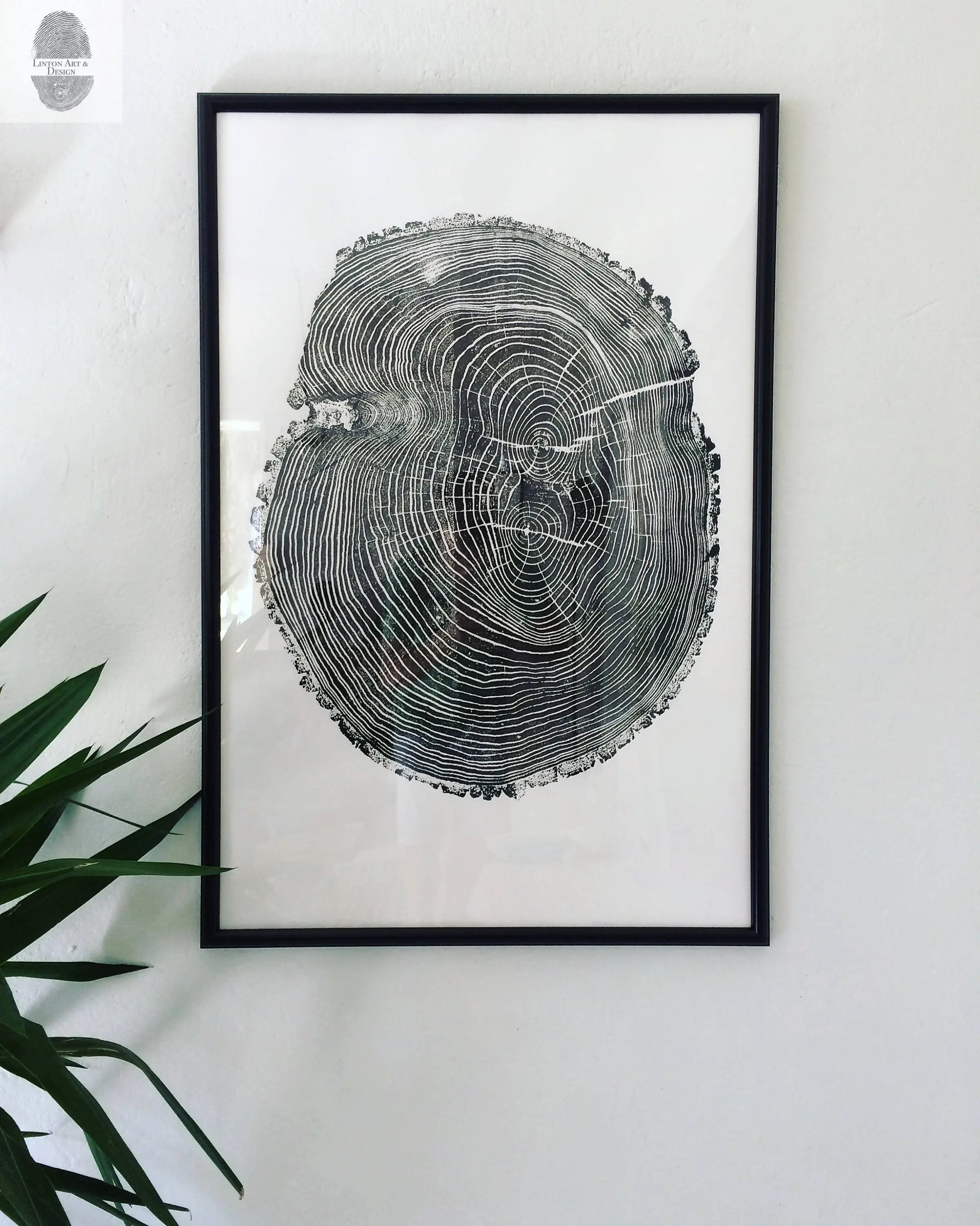 Tree rings Print, Three Panel Wall Art, Woodcut print, Lumber, Tree of Life, Sacred Geometry, Live Edge, Shabby Tree, Each 24x36 inches lintonart