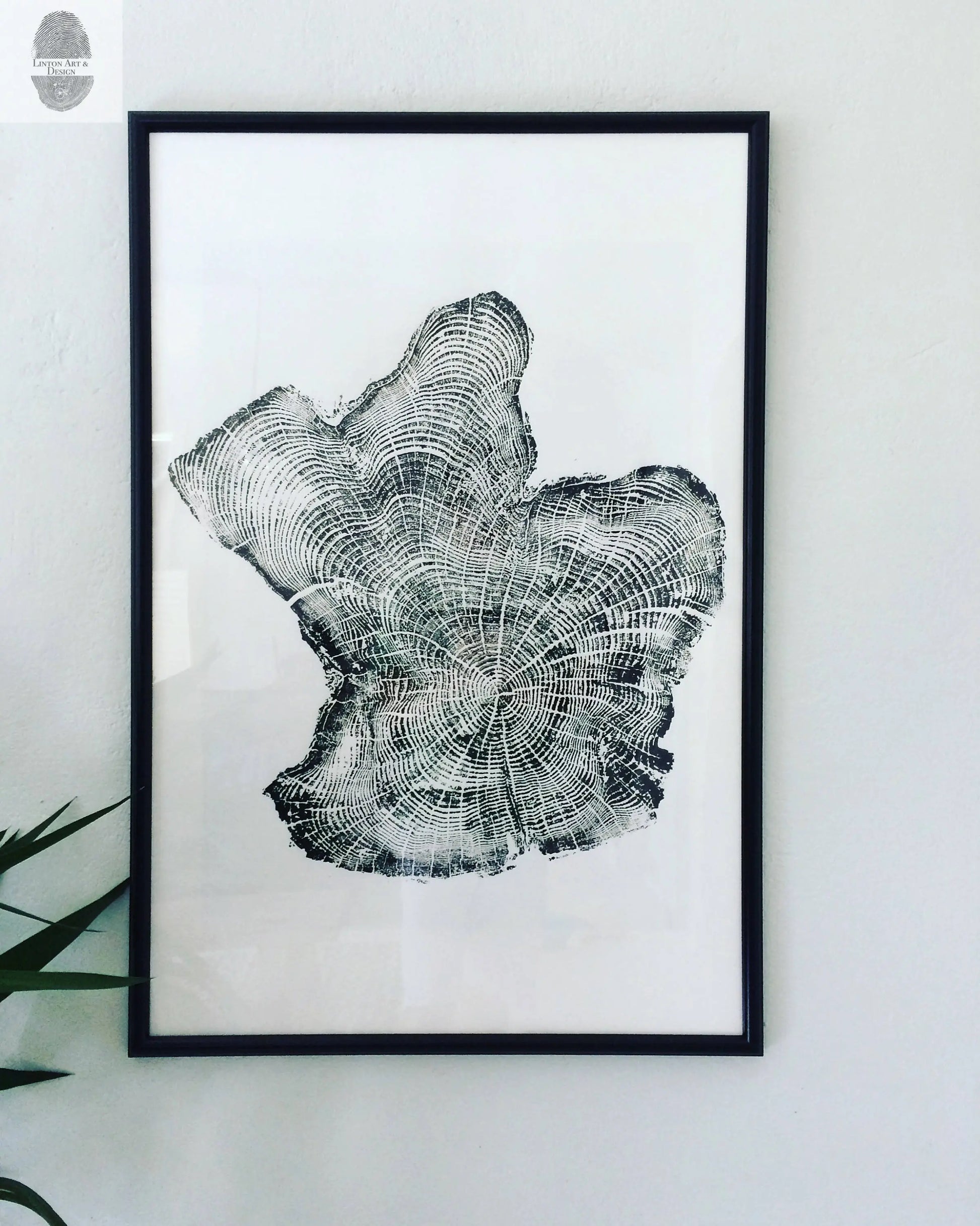 Tree rings Print, Three Panel Wall Art, Woodcut print, Lumber, Tree of Life, Sacred Geometry, Live Edge, Shabby Tree, Each 24x36 inches lintonart