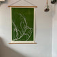 Tumbleweed Hand Pressed Botanical Monoprint on Green - giclee print lintonart