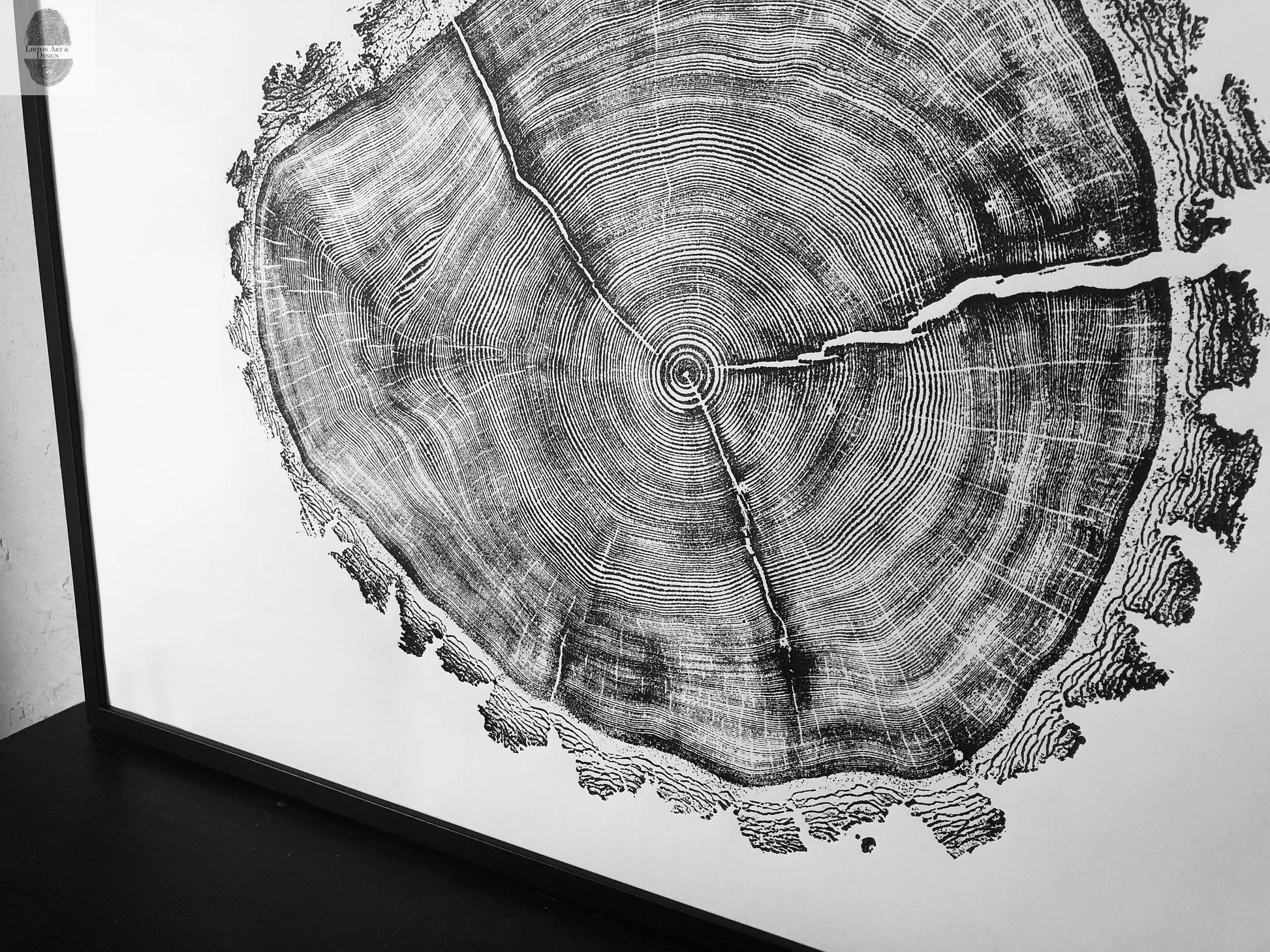 Utah Art, Tree Ring Print, Ski Art, Lumber, Shabby Tree, Wood Slice Wall Art, Natural Wood Slices lintonart