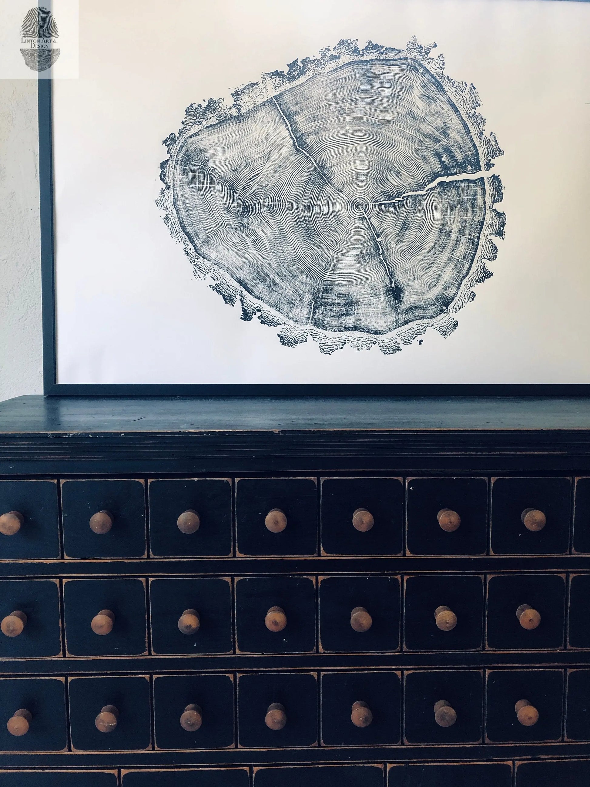 Utah Art, Tree Ring Print, Ski Art, Lumber, Shabby Tree, Wood Slice Wall Art, Natural Wood Slices lintonart