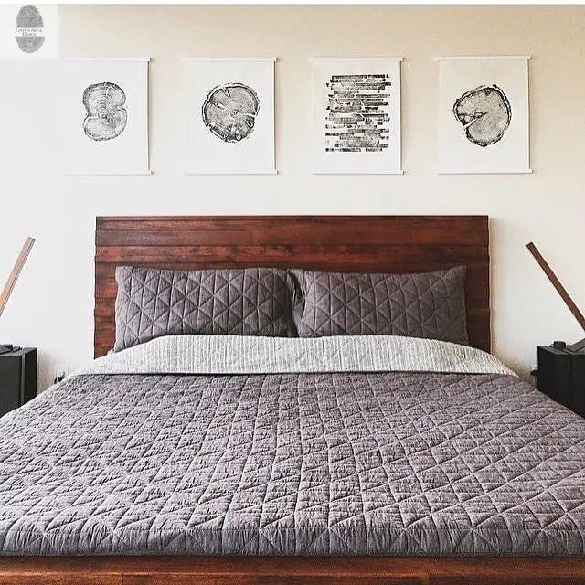 Utah Art, Tree Ring Print, Woodcut print, Woodworker, Ski Art, Snowbird, Wood Slice wall art - 18x24 print lintonart
