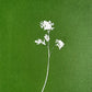 Wild Flower Hand Pressed Botanical Monotype on Green - Original Print 8x8 inches lintonart