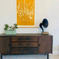 Wild Flowers Hand Pressed Botanical Monoprint on Yellow Gold - giclee print lintonart