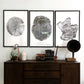 Driftwood, Ash, & Pine Large Triptych - 24"x36" prints
