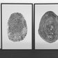Fingerprint & Tree Ring Set of 2 - 24x36 inch giclee prints